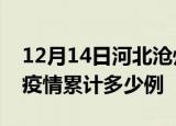 12月14日河北沧州疫情最新情况及沧州这次疫情累计多少例