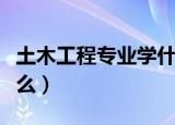 土木工程专业学什么软件（土木工程专业学什么）