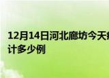 12月14日河北廊坊今天疫情近期情况及廊坊最新疫情目前累计多少例