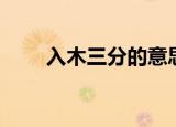 入木三分的意思（入木三分的意思）
