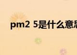 pm2 5是什么意思（pm2 5是什么意思）