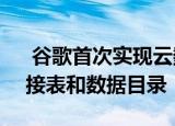  谷歌首次实现云数据融合BigQuery中的连接表和数据目录