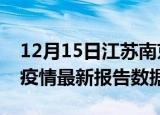 12月15日江苏南京最新疫情确诊人数及南京疫情最新报告数据