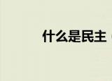 什么是民主（什么是民间传说）