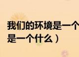 我们的环境是一个局部还是宏观（我们的环境是一个什么）