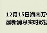 12月15日海南万宁最新发布疫情及万宁疫情最新消息实时数据
