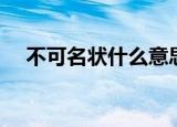 不可名状什么意思（不可名状什么意思）