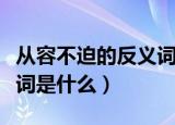从容不迫的反义词是什么词（从容不迫的反义词是什么）