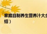 家庭自制养生营养汁大全（关于家庭自制养生营养汁大全介绍）