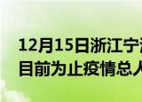 12月15日浙江宁波最新疫情通报今天及宁波目前为止疫情总人数