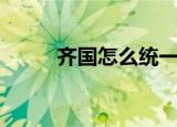 齐国怎么统一（齐国怎么灭亡的）