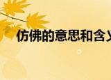 仿佛的意思和含义是什么（仿佛的意思）