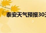 泰安天气预报30天查询（泰安天气预警）