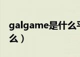 galgame是什么平台的游戏（galgame是什么）