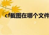 cf截图在哪个文件（cf截图在哪个文件夹）
