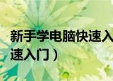 新手学电脑快速入门视频教学（新手学电脑快速入门）