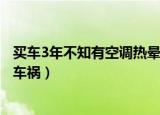 买车3年不知有空调热晕致车祸（买车3年不知有空调热晕出车祸）