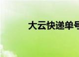 大云快递单号查询电话人工服务