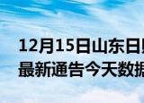 12月15日山东日照最新发布疫情及日照疫情最新通告今天数据