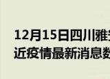 12月15日四川雅安疫情新增确诊数及雅安最近疫情最新消息数据