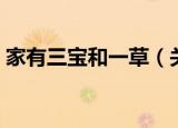 家有三宝和一草（关于家有三宝和一草介绍）