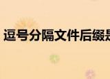逗号分隔文件后缀是什么（逗号分隔值文件）