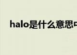 halo是什么意思中文（halo是什么意思）