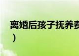 离婚后孩子抚养费标准2021年（离婚后恋爱）