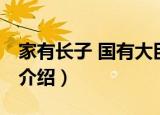 家有长子 国有大臣（关于家有长子 国有大臣介绍）