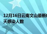 12月16日云南文山最新疫情情况数量及文山疫情最新通报今天感染人数