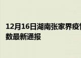 12月16日湖南张家界疫情新增病例数及张家界疫情目前总人数最新通报