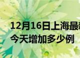 12月16日上海最新疫情情况数量及上海疫情今天增加多少例