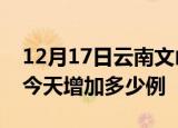 12月17日云南文山疫情最新数量及文山疫情今天增加多少例