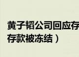 黄子韬公司回应存款被冻结（黄子韬公司回应存款被冻结）