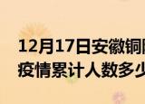 12月17日安徽铜陵疫情阳性人数及铜陵新冠疫情累计人数多少