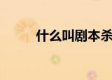 什么叫剧本杀呀（什么叫剧本杀）