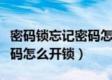 密码锁忘记密码怎么开锁简单（密码锁忘记密码怎么开锁）