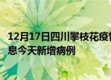 12月17日四川攀枝花疫情近期数据今天及攀枝花疫情最新消息今天新增病例