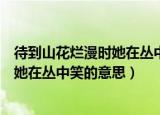 待到山花烂漫时她在丛中笑的意思是什么（待到山花烂漫时她在丛中笑的意思）