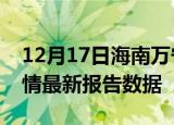 12月17日海南万宁疫情最新确诊数及万宁疫情最新报告数据