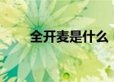全开麦是什么（全开麦是什么意思）