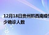 12月18日贵州黔西南疫情今天多少例及黔西南最新疫情共多少确诊人数