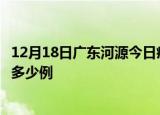 12月18日广东河源今日疫情最新报告及河源疫情到今天总共多少例