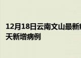 12月18日云南文山最新疫情情况数量及文山疫情最新消息今天新增病例