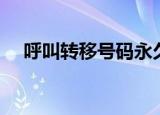 呼叫转移号码永久停机（呼叫转移号码）