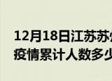 12月18日江苏苏州疫情情况数据及苏州新冠疫情累计人数多少