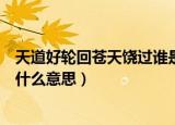 天道好轮回苍天饶过谁是什么梗（天道好轮回苍天饶过谁是什么意思）