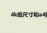 4k纸尺寸和a4图片对比（4k纸尺寸）