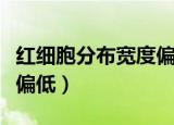 红细胞分布宽度偏低要警惕（红细胞分布宽度偏低）