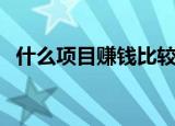 什么项目赚钱比较有前景（什么项目赚钱）